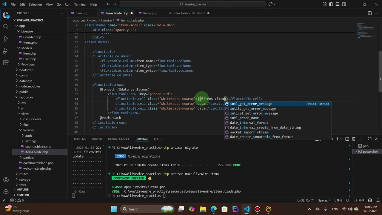 7 Laravel Livewire Crud - Read Section