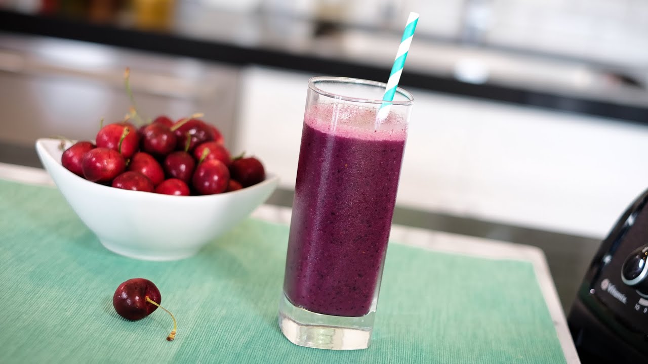 Easy Cherry, Blueberry, Green Tea (Morning Energy) Smoothie