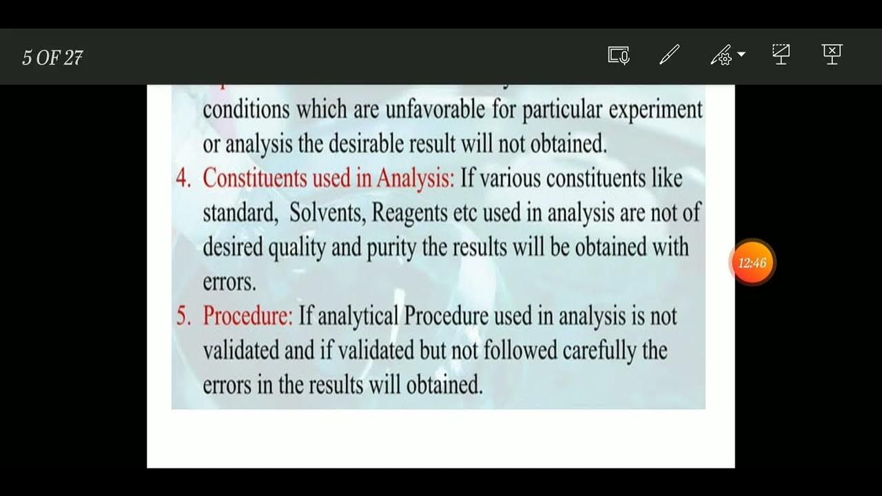 Errors, Pharmaceutical chemistry, Pharm D 1 st Year YouTube