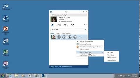 Add contacts and create groups in Lync 2013