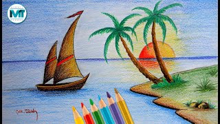 KURU BOYA MANZARA ÇİZİMİ ÇOK KOLAY - MEHMET TURHAN