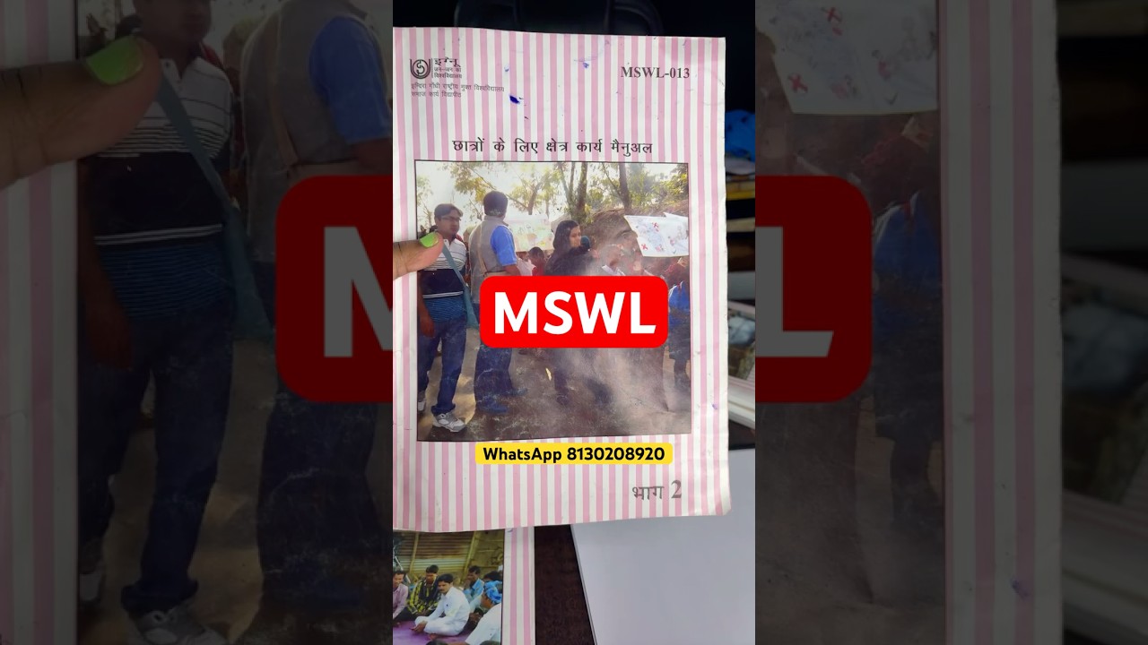 IGNOU MSWL 13 Hindi medium field work report 