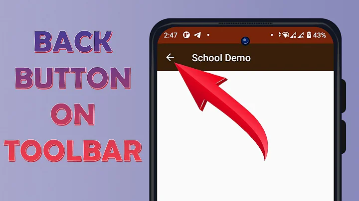 How to Create Back Button on Actionbar | Add back Button on Toolbar