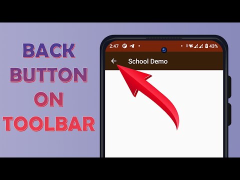 How to Create Back Button on Actionbar | Add back Button on Toolbar