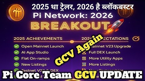 Pi Team Big Update. Pi Network 2026 Breakout.GCV Information. pi coin update