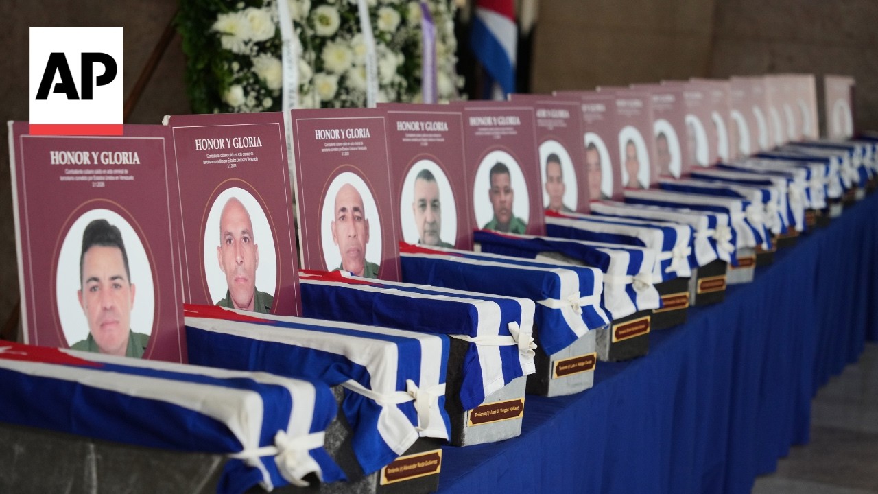 Remains of 32 officers killed in US attack on Venezuela arrive in Cuba