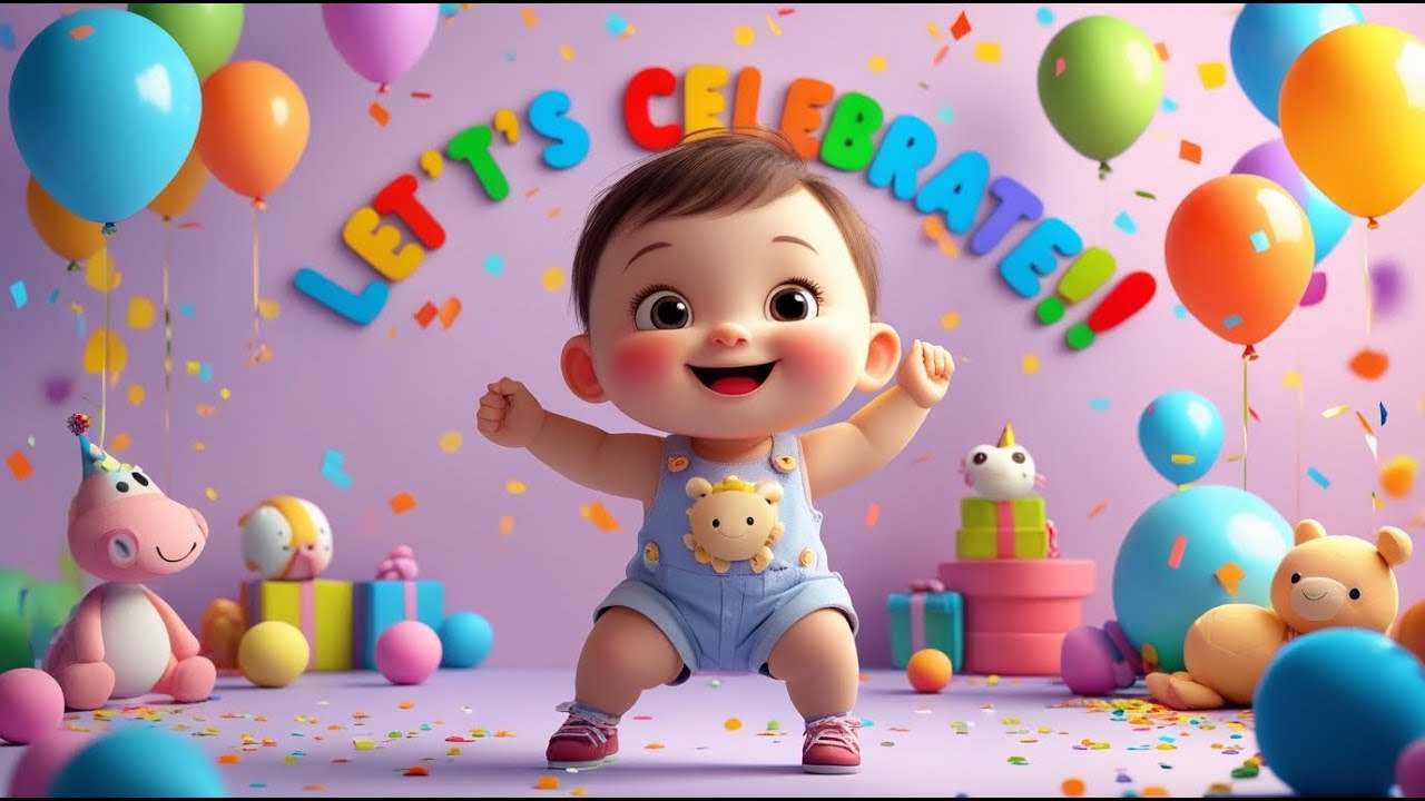 🎯Baby Let's Celebrate! 🎉 | 3D Dancing Baby Song for Kids | Welcome Baby ...