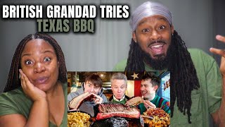 🇬🇧 American Couple React to British Grandad trying Texas BBQ for the first time!