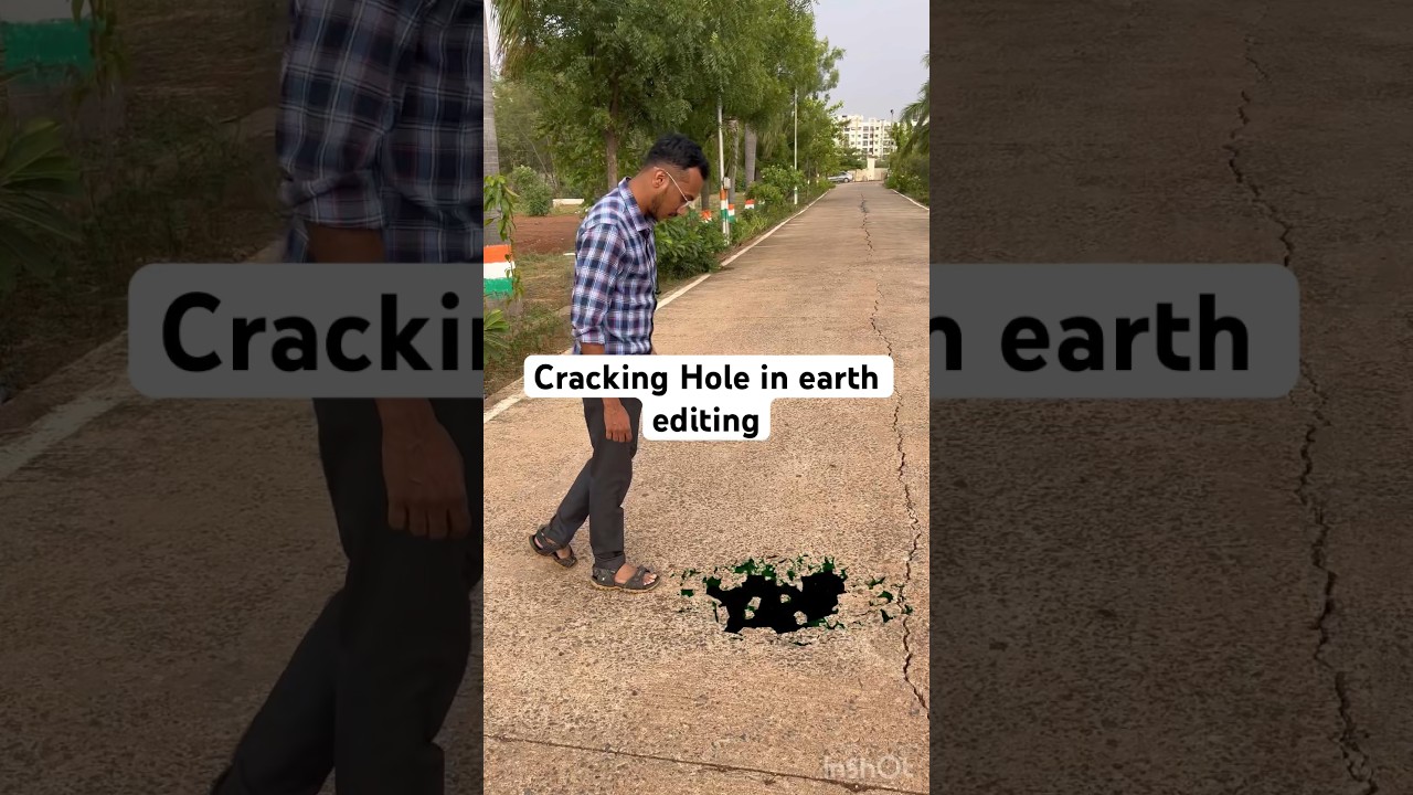 Cracking Hole on earth video editing 
