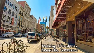 Walking Downtown Knoxville, Tennessee | 4K - USA