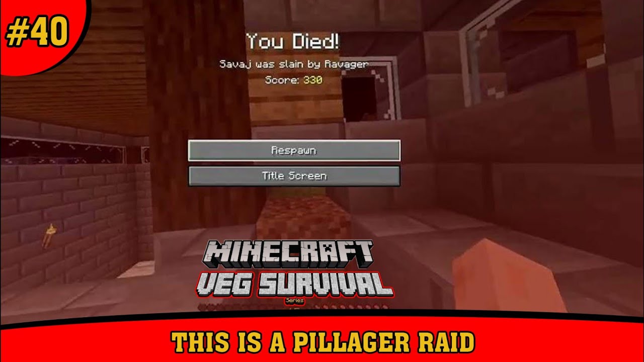 Can i Defend my Village from a Pillager raid | Veg Minecraft survival ...