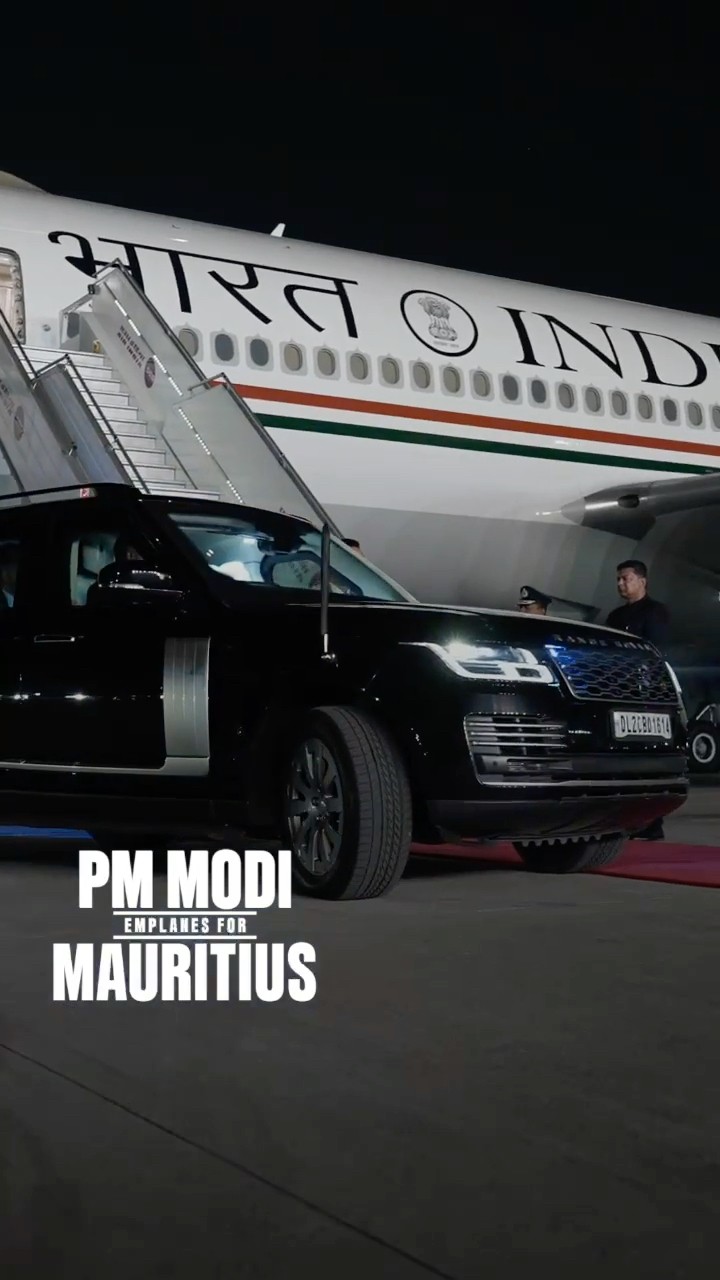 PM Modi emplanes for a two-day visit to Mauritius| #shorts