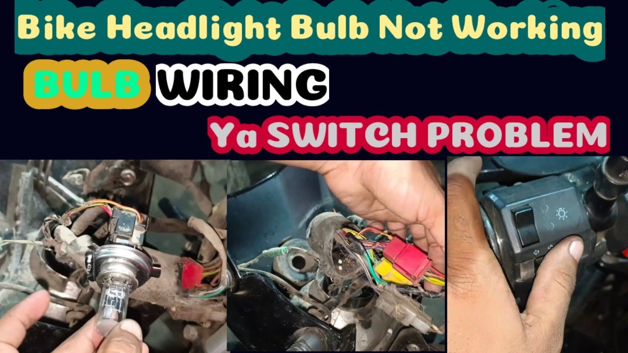 Bike Ac headlight bulb na jale to kuan sa wiring check kare. Bulb not working.Bajaj platina/Discover