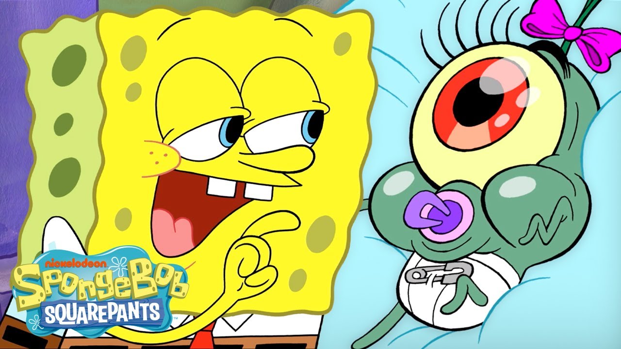 Plankton Joins SpongeBob's Family! 👁️🧽 | Full Scene | 
