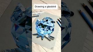 Drawing a glasbird/ timelapse #drawing #shorts
