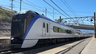 【E353系】特急あずさ21号 みどり湖駅高速通過【12両】