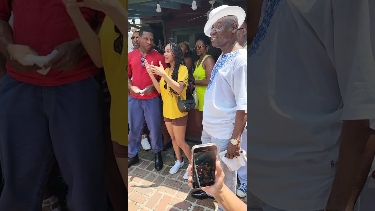 Al Sharpton speaking at Parks And Crump Cookout Essence '23 (Jonathan Majors and Meagan Good)