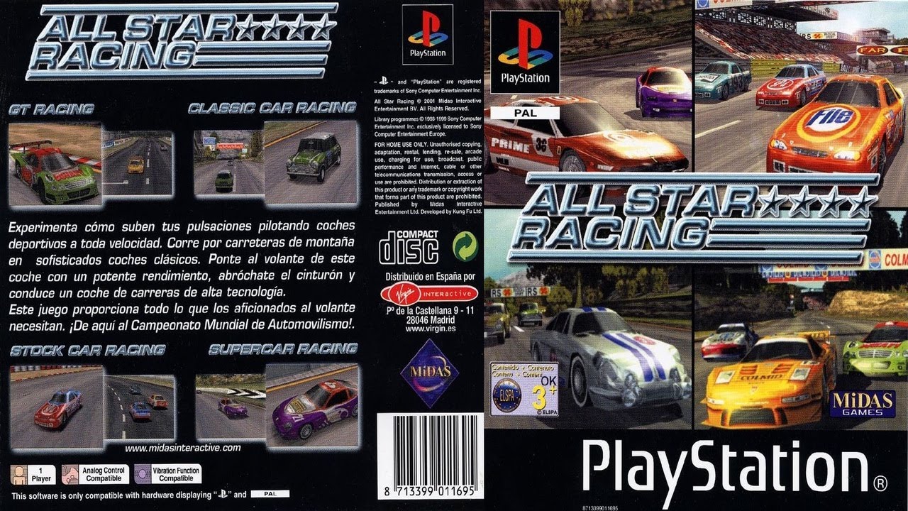 All Star Racing (2001) - Full Gameplay | PS1 | UHD | 4K |