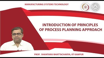 Introduction of principles of process planning approach