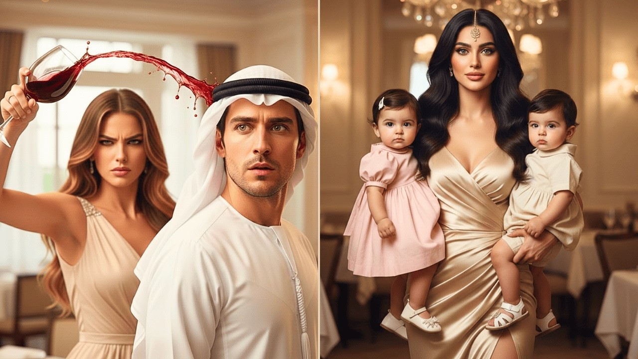 O SHEIK INFÉRTIL viu a EX COM GÊMEOS ao sair para jantar com a nova esposa. SEU MUNDO PAROU ao ver…