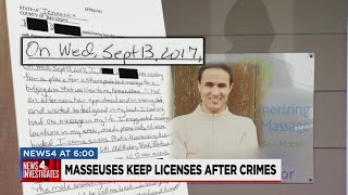 Massage therapists kept state certification for years after being charged with sex crimes