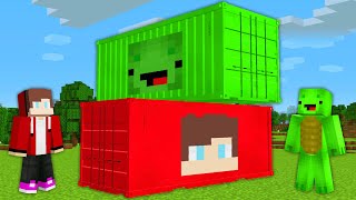 How JJ and Mikey FOUND CONTAINERS Made of MIKEY andJJ in Minecraft ?!
