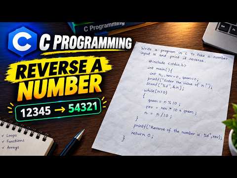 C Program to Reverse a Number | C Programming for Beginners 🔥
