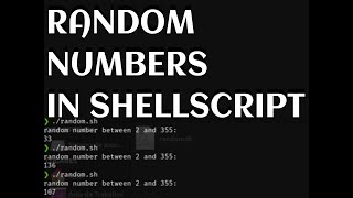 RANDOM NUMBERS IN SHELLSCRIPT