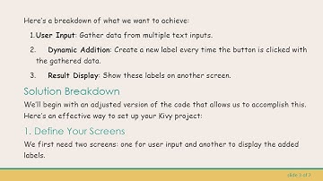 How to Dynamically Add Labels with a Button in Kivy