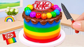 Amazing KitKat Cake Dessert | Satisfying Creative Mini Rainbow Cake Decorating Ideas