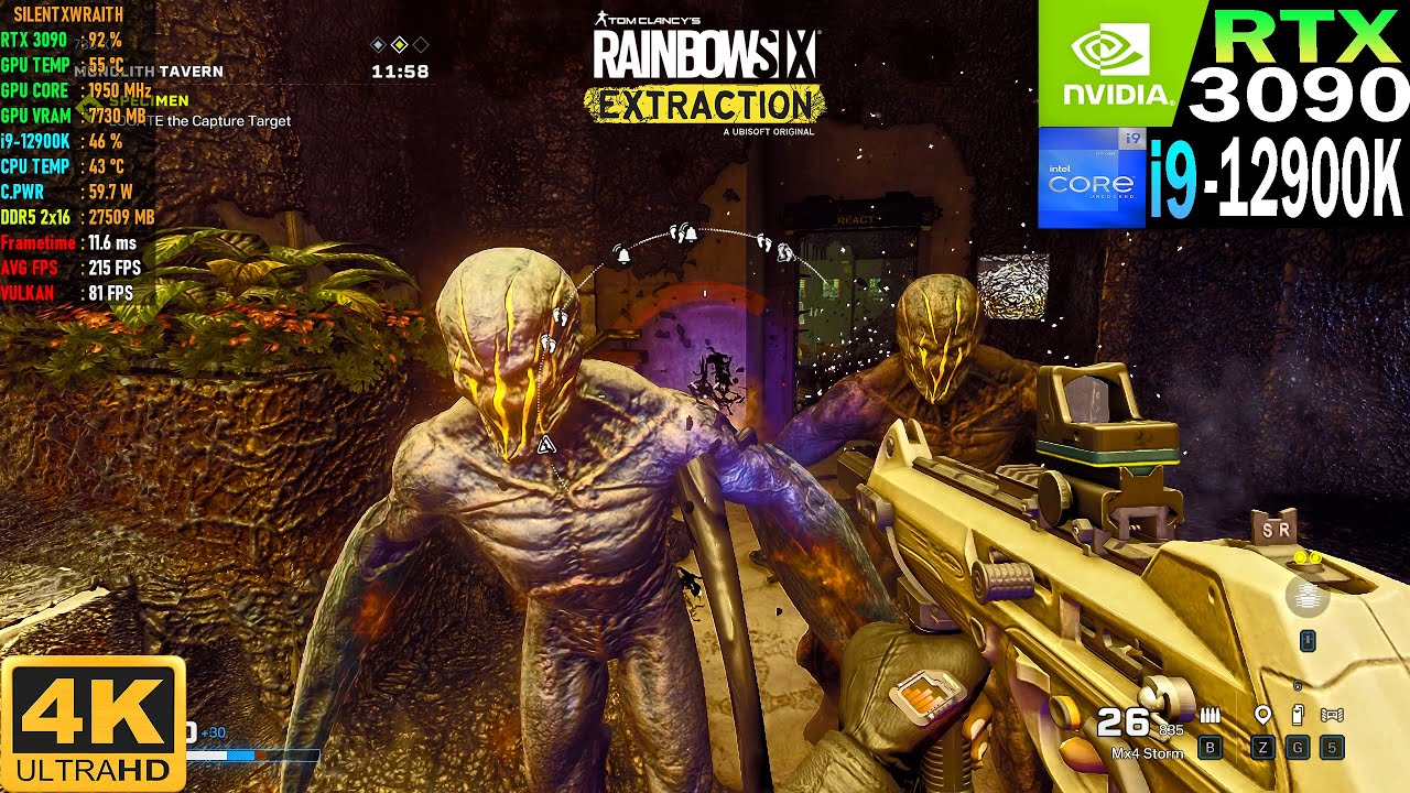 Rainbow Six Extraction Ultra Settings 4K | RTX 3090 | i9 12900K | DDR5 RAM