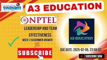 NPTEL Leadership and Team Effectiveness Week 2 Assignment 2 Answers Solution Quiz | 2025 - Jan