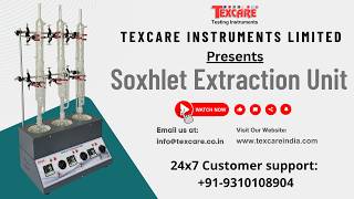 ISO 1443 Soxhlet extraction setup, IS 7874 Soxhlet Apparatus, ASTM D721 Soxhlet extractor