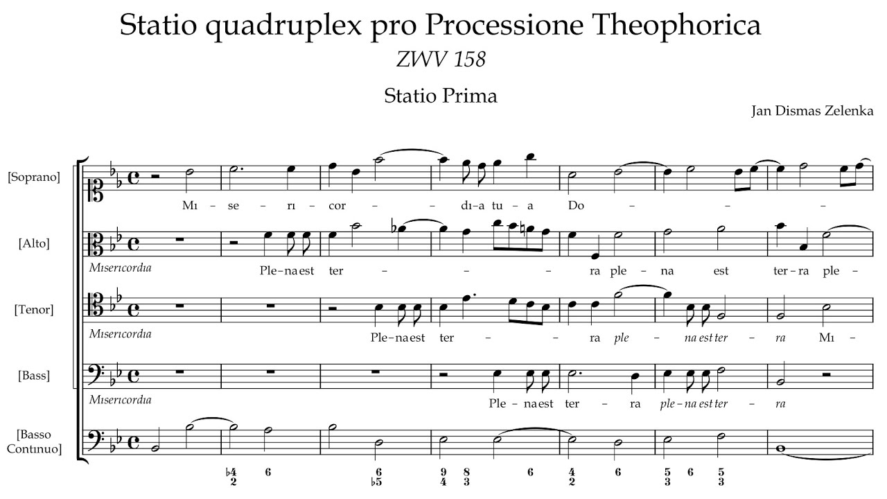 J.D Zelenka - Statio quadruplex pro Processione Theophorica