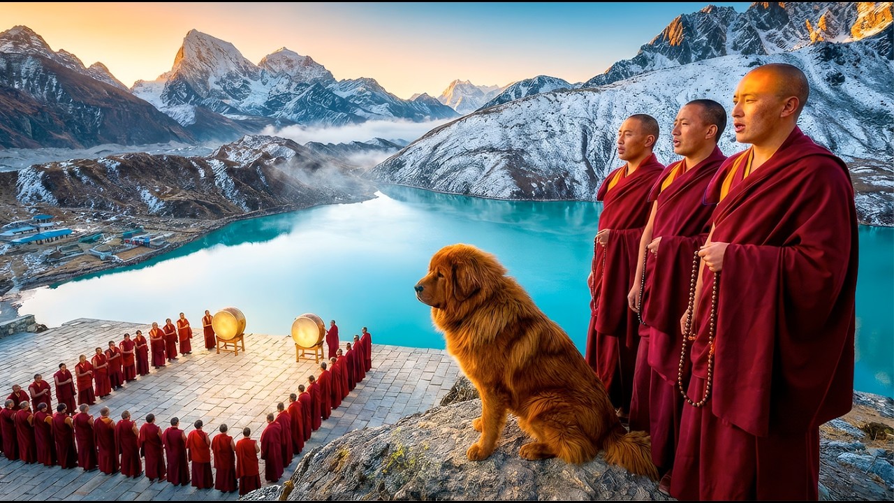 When Tibetan Monks Gather by the Sacred Mountain Lake, the Mantra Transforms the Silence