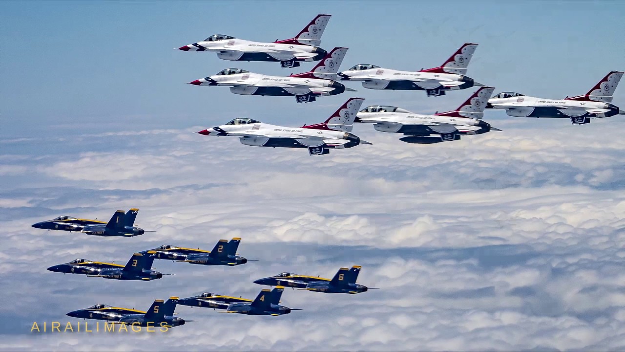 Blue Angels and Thunderbirds Fly Together over New York City – Extended Compilation