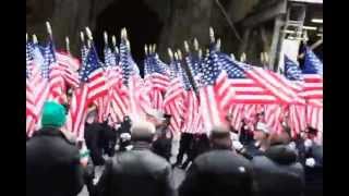 FDNY marching in St Patrick's day parade NYC 2014