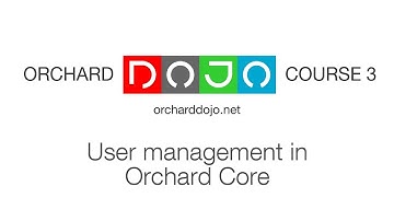 User management in Orchard Core - Dojo Course 3 (06)