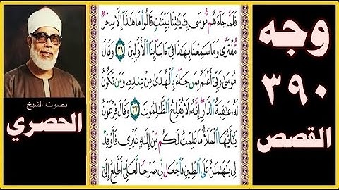 صفحة 390 - القصص - فلما جاءهم موسى بآياتنا بينات قالوا ما هذا إلا سحر مفترى وما سمعنا بهذا في آبائنا