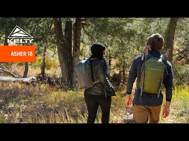 kelty 18 liter backpack Nena 60L dual mesh side pockets Kelty Asher 18L Backpack |