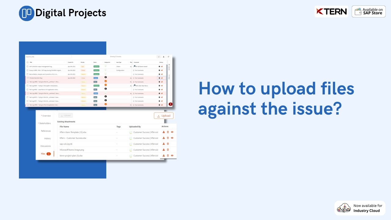 How to upload files against the issue - Digital Projects - YouTube