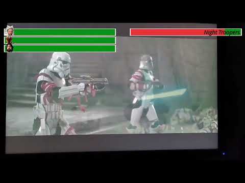 Ahsoka, Sabine, & Ezra vs. Night Troopers with healthbars (1/2)