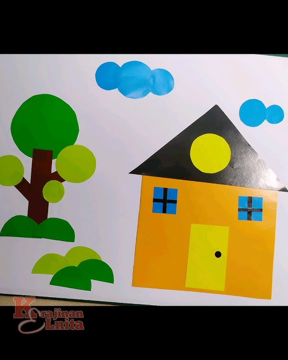 Membuat Rumah Dari Kertas Origami | Kreasi Bangun Datar #rumahgeometri #kerajinandarikertas