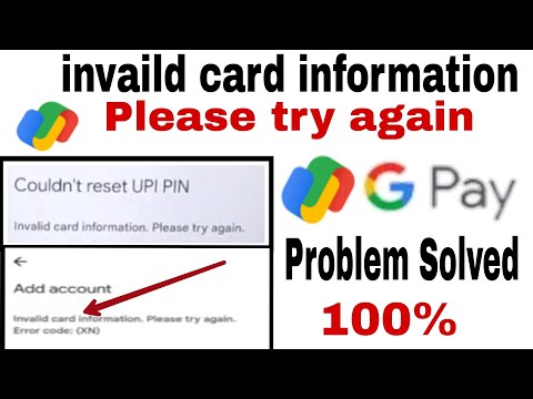 invalid card information