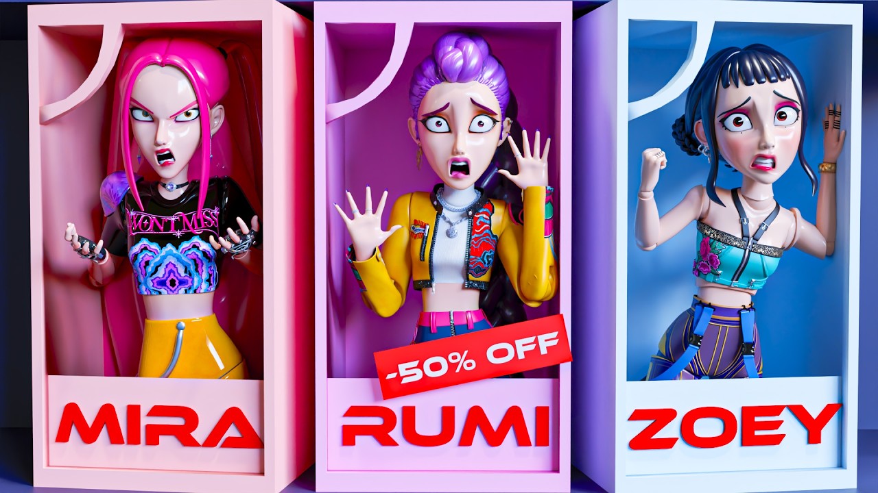 РУМИ, МИРА И ЗОИ СТАЛИ ИГРУШКАМИ?! K-Pop Охотницы на Демонов: Huntrix анимация