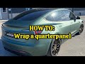 Wrapping a quarter panel on a Tesla Model 3