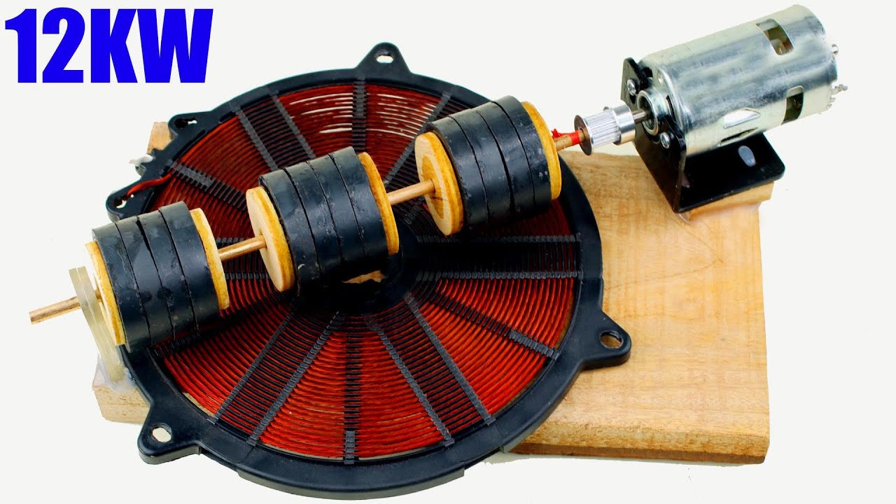 Free Electricity Generator 220v Electric Induction Chula Copper Coil rotate Magnet Energy Generator