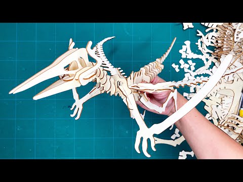 I tried making an original dinosaur using a 3D puzzle - YouTube