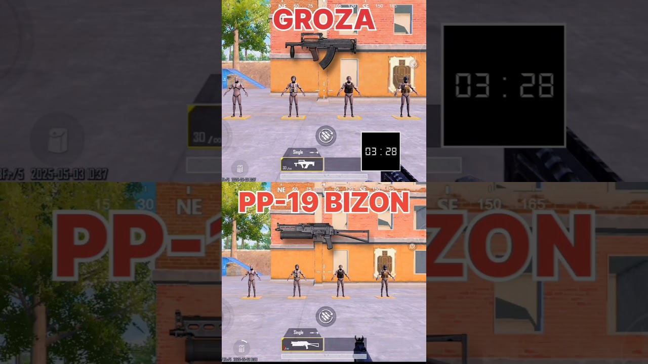 Groza vs PP-19 Bizon - Fast Reload Speed Test | DragonAbhi777