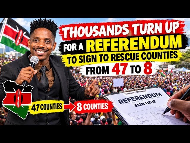 Thumbnail for KENYANS TURN UP IN CBD TO SIGN FOR A REFERENDUM TO REDUCE COUNTIES FROM 47 TO 8 ||ERIC OMONDI ARREST